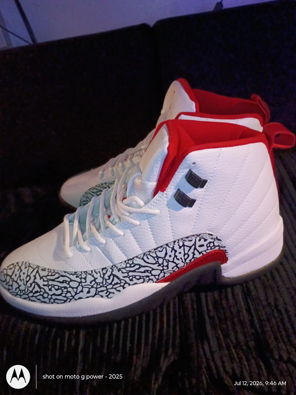 Air Jordan Retro Basketball Sneakers - White/Red